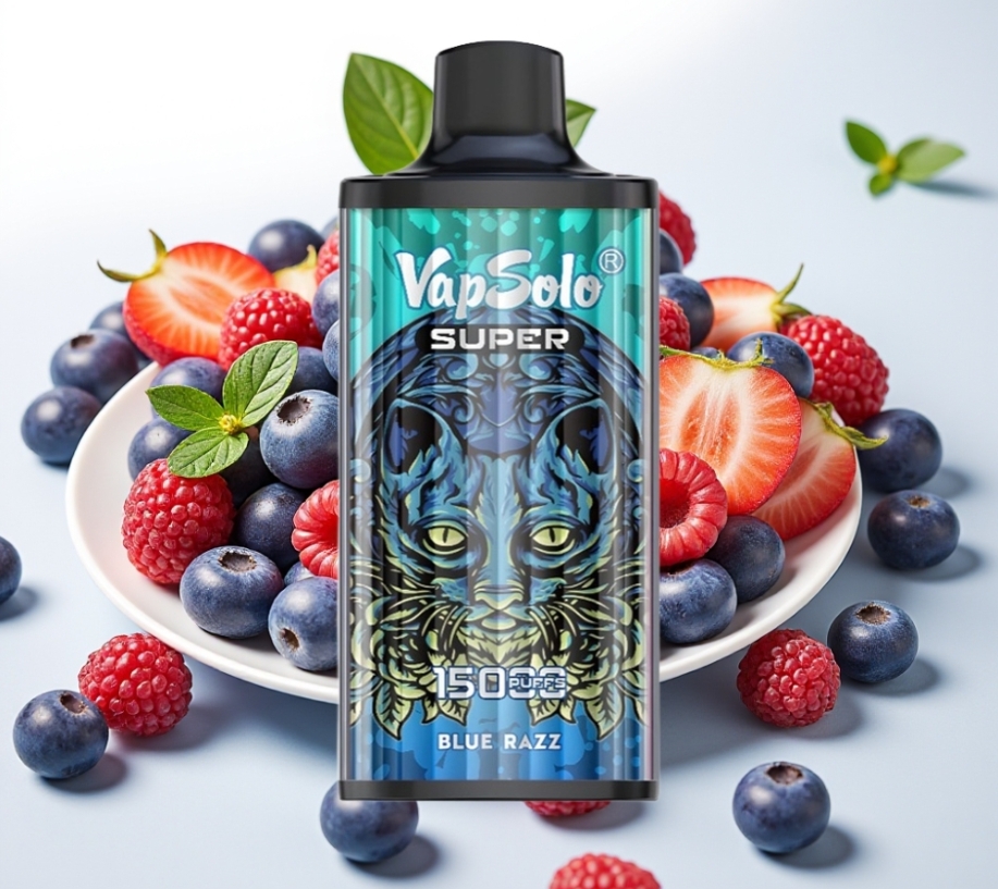Vapsolo Super 15000 Puffs Vape - Modri Razz: Svež val v svetu elektronskih cigaret v Sloveniji