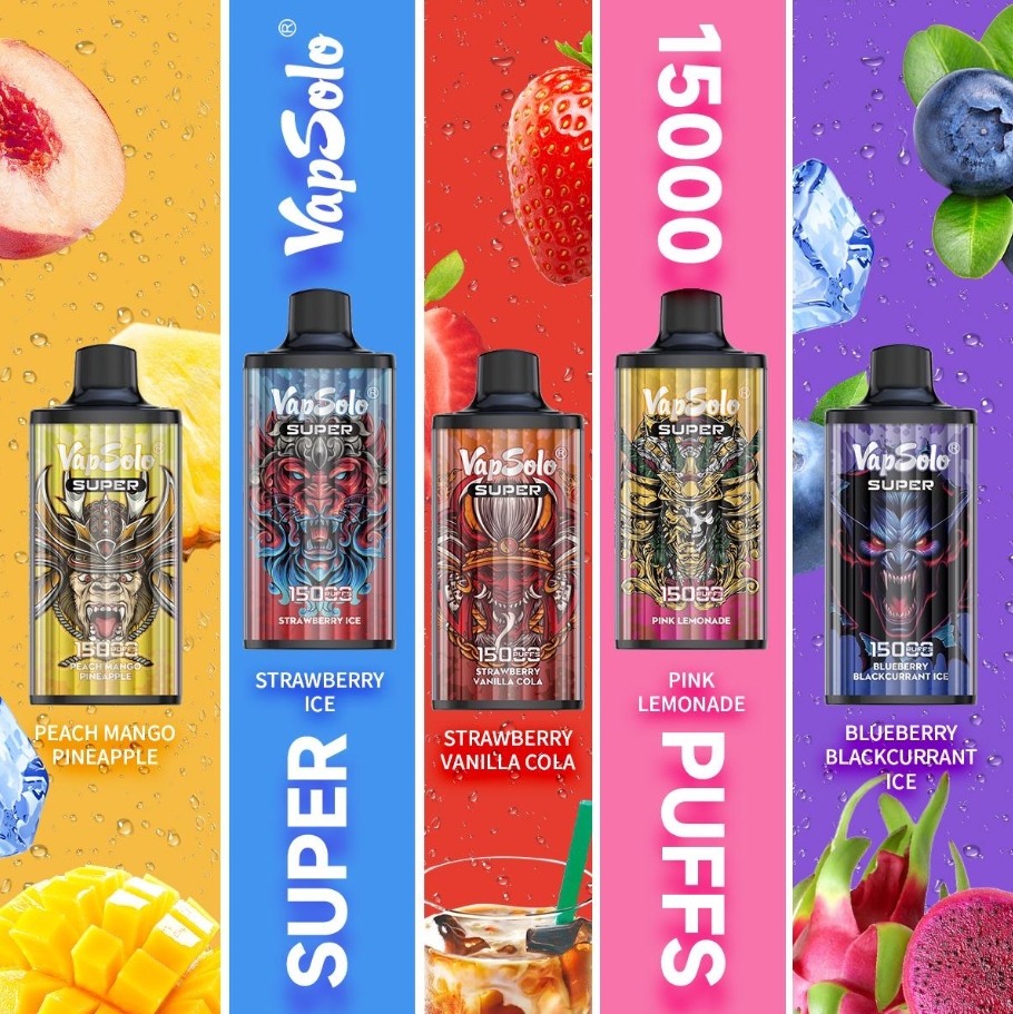 Vapsolo Super 15000 Puffs Vape - Modri Razz: Svež val v svetu elektronskih cigaret v Sloveniji